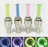 2 PCS FLASHING NEON LED LIGHT WHEEL VALVE CAP TYRE CAR MOTORCYCLE BICYCLE BIKE - Fortune Star Online