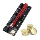 VER 009S PCI-E RISER BOARD GPU EXTENDER RISER CARD PCI-E USB 3.0 GPU ADAPTER - Fortune Star Online