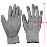 SAFETY GLOVES CUT RESISTANT LEVEL 5 ANTI CUT WORK GLOVES HAND PROTECTION - Fortune Star Online