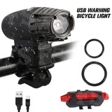 USB RECHARGEABLE BICYCLE LIGHT WARNING MTB LED WATERPROOF FRONT REAR TAIL LAMP - Fortune Star Online
