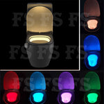 8 COLOR LED TOILET BATHROOM NIGHT LIGHT MOTION ACTIVATED SEAT SENSOR WATERPROOF - Fortune Star Online