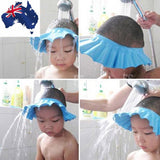 ADJUSTABLE BABY SHOWER CAP BABY KIDS CHILDREN BATH SHAMPOO SHIELD HAT WASH HAIR - Fortune Star Online