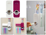 AUTOMATIC TOOTHPASTE DISPENSER AND TOOTHBRUSH HOLDER SET WALL MOUNT RACK - Fortune Star Online